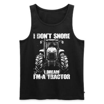 I don't snore, tractor, farmer, farmer - Men's Premium Organic Tank Top - black - Front - Michal (187cm)