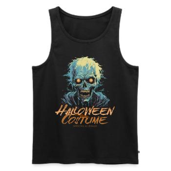 Glowing Horror Zombie - Costume d’Halloween pour femme - Débardeur bio Premium Homme - noir - Devant - Michal (187cm)