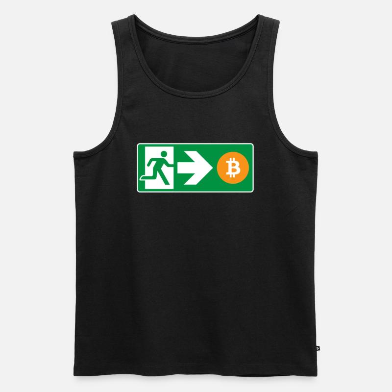 Emergency Exit Bitcoin Bitcoiner - Men's Premium Organic Tank Top - black