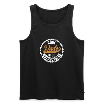 Les papas cool conduisent des motos - Débardeur bio Premium Homme - noir - Devant - Michal (187cm)