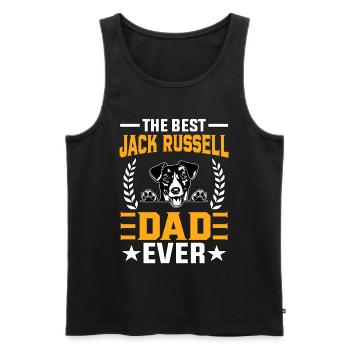 The best Jack Russell Dad ever - Männer Premium Bio Tank Top - Schwarz - Vorne - Michal (187cm)