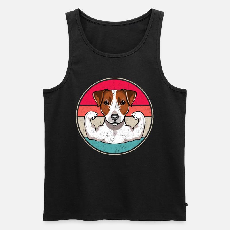 Jack Russell Terrier - Männer Premium Bio Tank Top - Schwarz