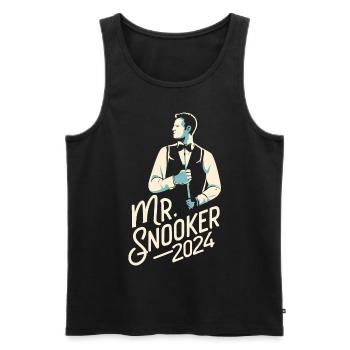 Mr. Snooker 2024 Pool Billiards Snooker Player - Men's Premium Organic Tank Top - black - Front - AI Model Male 178 light (178cm)