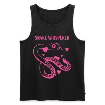 Snake Whisperer Snake Lovers - Débardeur bio Premium Homme - noir - Devant - AI Model Male 178 light (178cm)
