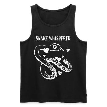 Serpent Whisperer Serpents Terrarium pour animaux de compagnie - Débardeur bio Premium Homme - noir - Devant - AI Model Male 178 light (178cm)
