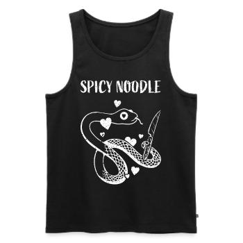 Danger Noodle Snakes Snake Lover Reptile - Men's Premium Organic Tank Top - black - Front - AI Model Male 178 light (178cm)