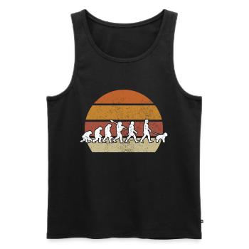 Lagotto Romagnolo Evolution Truffle Dog Gift - Men's Premium Organic Tank Top - black - Front - Michal (187cm)