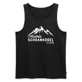 Schrankogel I mountain in Austria for hikers - Men's Premium Organic Tank Top - black - Front - Michal (187cm)