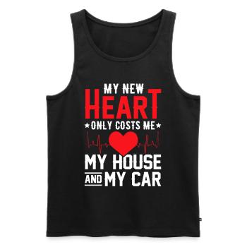 Genesung nach einer Operation am offenen Herzen - Männer Premium Bio Tank Top - Schwarz - Vorne - AI Model Male 178 light (178cm)