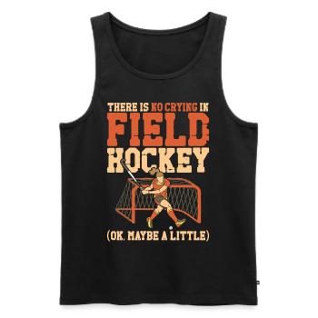 Hockey sur gazon Il n’y a pas de pleurs - Débardeur bio Premium Homme - noir - Devant - Michal (187cm)