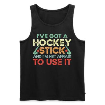 Field Hockey I've Got A Hockey - Männer Premium Bio Tank Top - Schwarz - Vorne - AI Model Male 178 light (178cm)