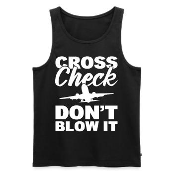 Cross Check Don't Blow It Flight Attendant - Männer Premium Bio Tank Top - Schwarz - Vorne - Michal (187cm)