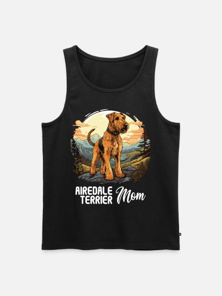 Dog Airedale Terrier - Men's Premium Organic Tank Top - black
