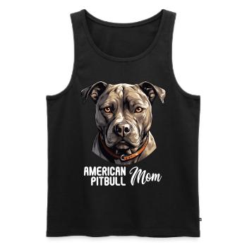 Dog American Pitbull - Men's Premium Organic Tank Top - black - Front - AI Model Male 178 light (178cm)