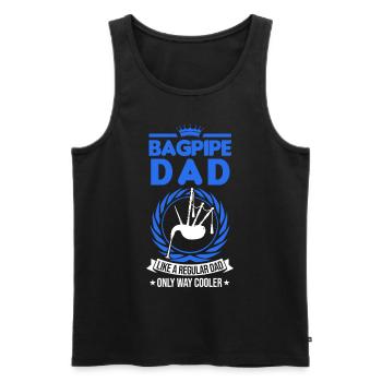 Dudelsack Vater Dudelsackspieler Papa - Männer Premium Bio Tank Top - Schwarz - Vorne - Michal (187cm)