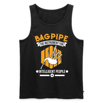 Dudelsack Dudelsackspieler - Männer Premium Bio Tank Top - Schwarz - Vorne - Michal (187cm)