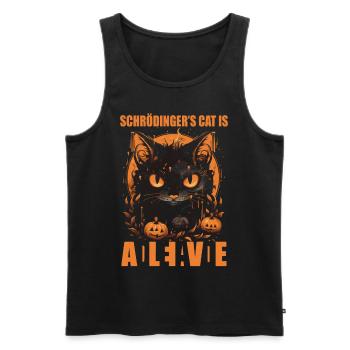 Schrödinger's Cat Is Dead and Alive - Männer Premium Bio Tank Top - Schwarz - Vorne - Michal (187cm)