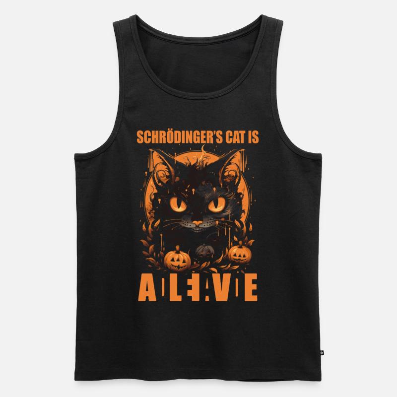 Le chat de Schrödinger est mort et vivant - Débardeur bio Premium Homme - noir