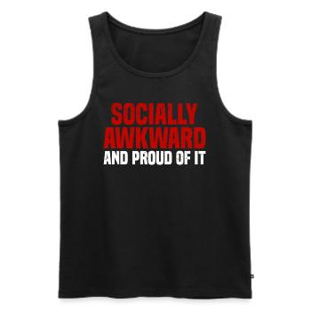 Misanthrop Menschenhasser Asozial Introvertiert - Männer Premium Bio Tank Top - Schwarz - Vorne - Michal (187cm)