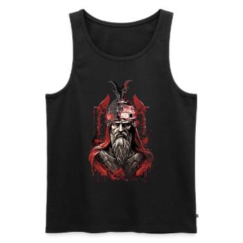 Albanischer Skanderbeg Kosovo Designs für Albaner - Männer Premium Bio Tank Top - Schwarz - Vorne - AI Model Male 178 light (178cm)