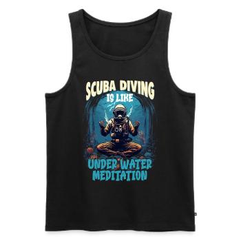 Scuba diver, instructor and fun snorkeling - Men's Premium Organic Tank Top - black - Front - Michal (187cm)