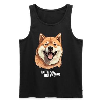 Dog Akita Inu - Men's Premium Organic Tank Top - black - Front - Michal (187cm)