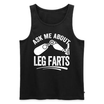 Beinprothese Amputierter Amputation - Männer Premium Bio Tank Top - Schwarz - Vorne - Michal (187cm)