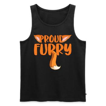 Furry Fandom Fursona Fursuit Fuchs - Männer Premium Bio Tank Top - Schwarz - Vorne - AI Model Male 178 light (178cm)