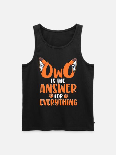 Furry Fandom Fursona Fox - Men's Premium Organic Tank Top - black