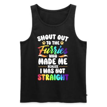 LGBTQ-Furry-Fandom - Männer Premium Bio Tank Top - Schwarz - Vorne - AI Model Male 178 light (178cm)