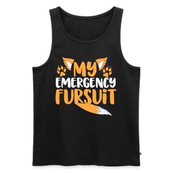Furry Fandom Fursona Fuchs - Männer Premium Bio Tank Top - Schwarz - Vorne - AI Model Male 178 light (178cm)