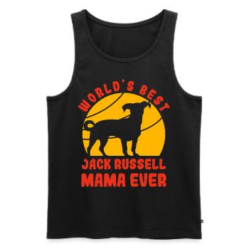 World's best Jack Russell Mama ever - Männer Premium Bio Tank Top - Schwarz - Vorne - Michal (187cm)