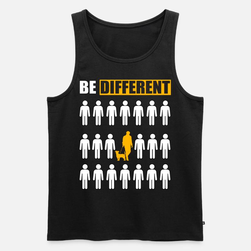 Jack Russell Be Different - Männer Premium Bio Tank Top - Schwarz