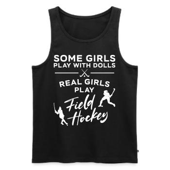 Field Hockey Some Girls Play With - Men's Premium Organic Tank Top - black - Front - AI Model Male 178 light (178cm)