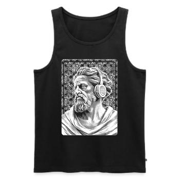 Rock the Night: Zeus T-shirt pour les fans de musique rock. - Débardeur bio Premium Homme - noir - Devant - Michal (187cm)