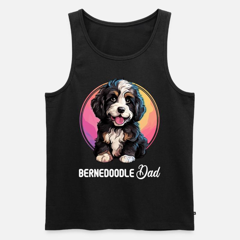 Hund Bernedoodle - Männer Premium Bio Tank Top - Schwarz