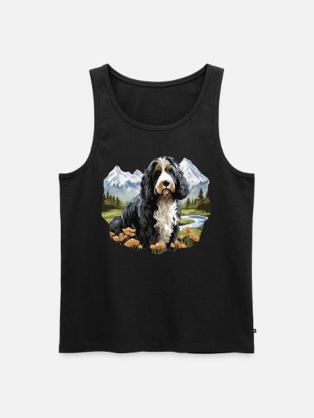Dog Bernedoodle - Men's Premium Organic Tank Top - black