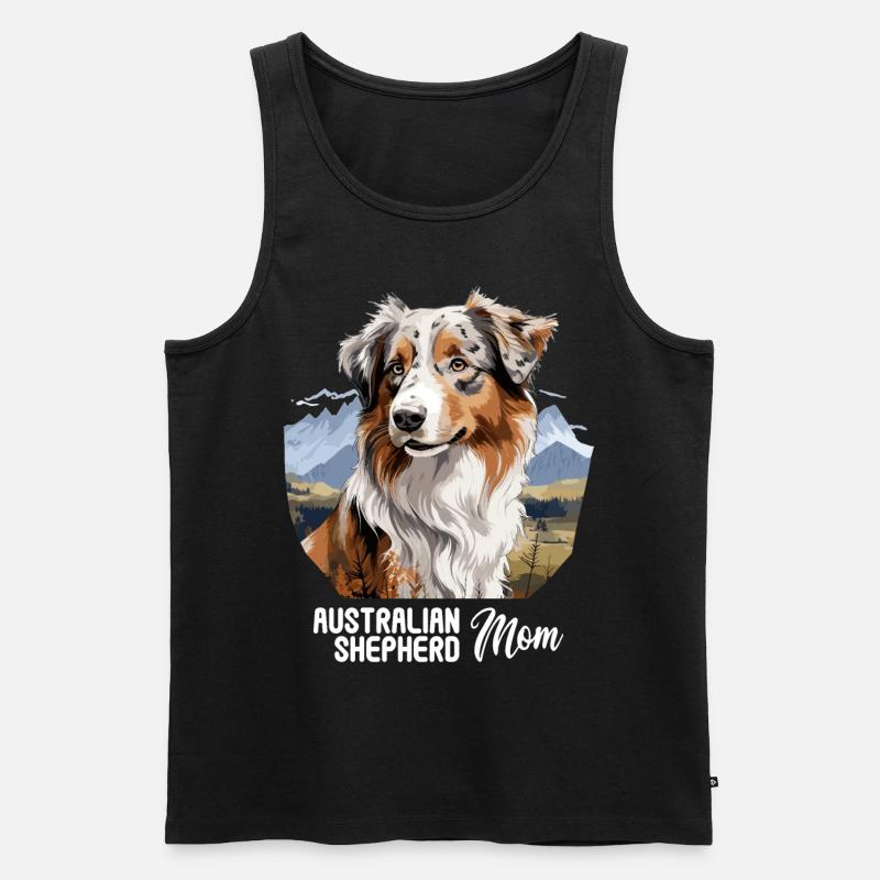 Hund Australian Shepherd - Männer Premium Bio Tank Top - Schwarz