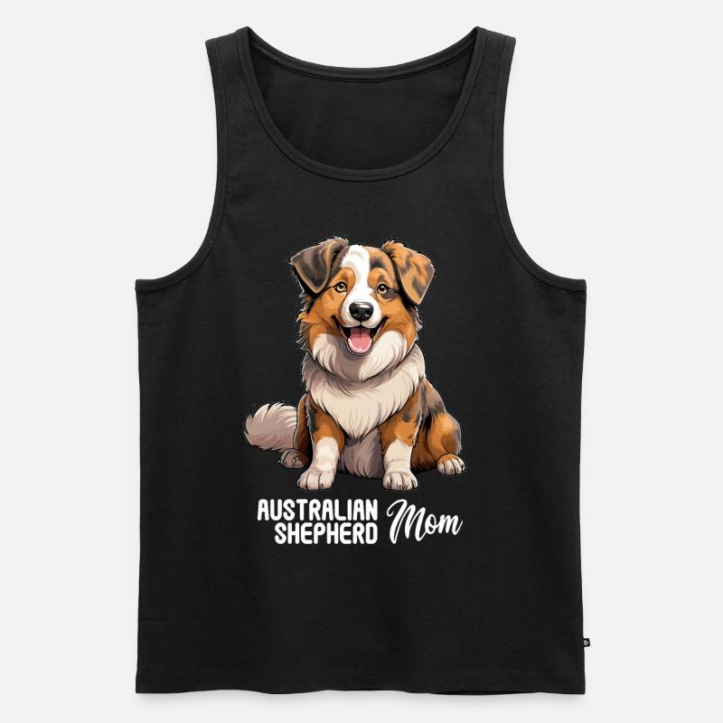 Hund Australian Shepherd - Männer Premium Bio Tank Top - Schwarz