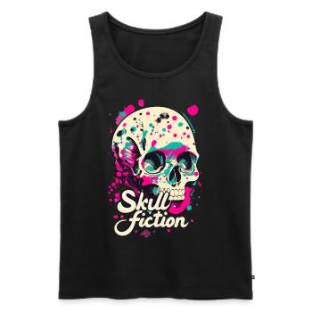Skull Fiction Totenkopf Totenschädel - Men's Premium Organic Tank Top - black - Front - Michal (187cm)