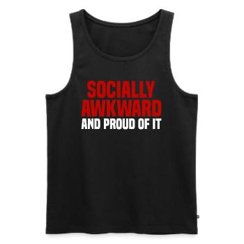 Misanthrope Antisocial Introvert - Men's Premium Organic Tank Top - black - Front - AI Model Male 178 light (178cm)
