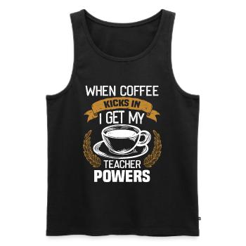 Ich Mag Kaffee Geschenkideen Kaffeeliebhaber - Männer Premium Bio Tank Top - Schwarz - Vorne - Michal (187cm)
