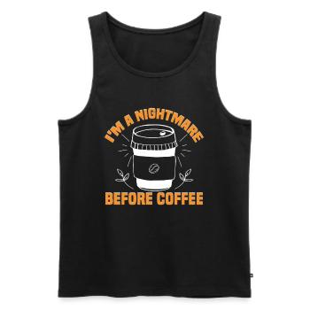 I Like Coffee Gift Ideas Coffee Lover - Men's Premium Organic Tank Top - black - Front - AI Model Male 178 light (178cm)