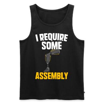 Funny prosthetic leg for amputees - Men's Premium Organic Tank Top - black - Front - AI Model Male 178 light (178cm)
