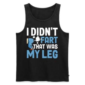Funny prosthetic leg for amputees - Men's Premium Organic Tank Top - black - Front - AI Model Male 178 light (178cm)