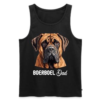 Hund Boerboel - Männer Premium Bio Tank Top - Schwarz - Vorne - Michal (187cm)