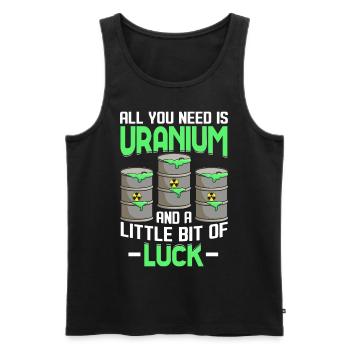 Funny Nuclear Power Plant Engineer - Men's Premium Organic Tank Top - black - Front - AI Model Male 178 light (178cm)