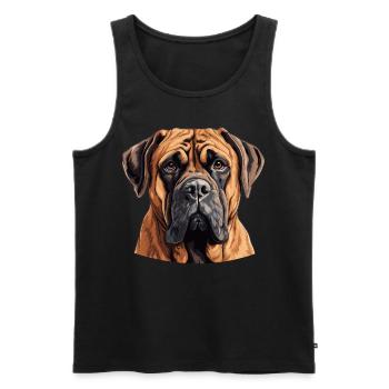 Hund Boerboel - Männer Premium Bio Tank Top - Schwarz - Vorne - Michal (187cm)