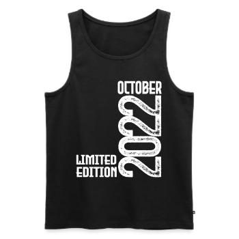 October 2022 Birthday Gift. October 2022. - Men's Premium Organic Tank Top - black - Front - Michal (187cm)