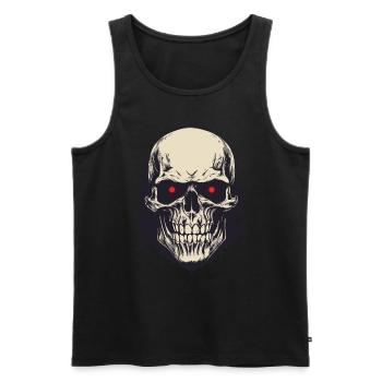 japanisch Damon art face Skull devil oni harajuku - Männer Premium Bio Tank Top - Schwarz - Vorne - AI Model Male 178 light (178cm)